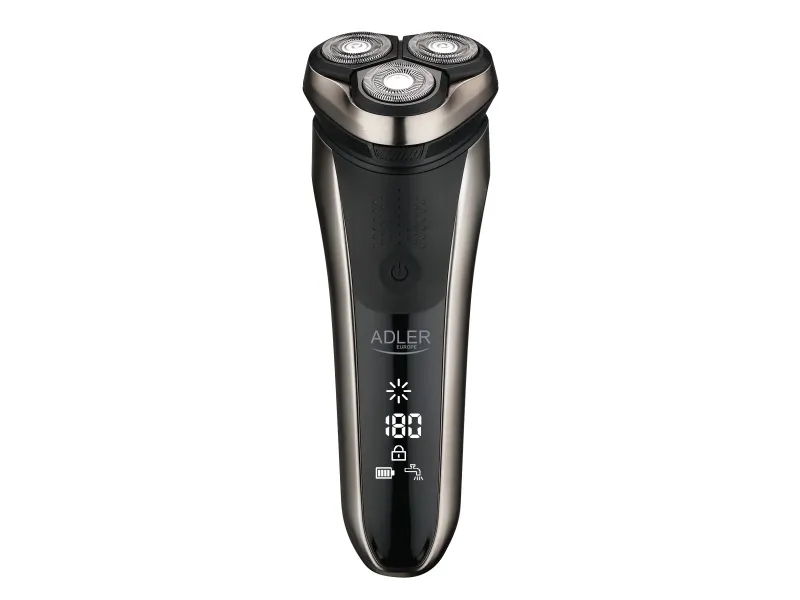 Adler AD 2933, Barberingsmaskin, Sort, Knapper, LCD, Batteri/USB, Lithium