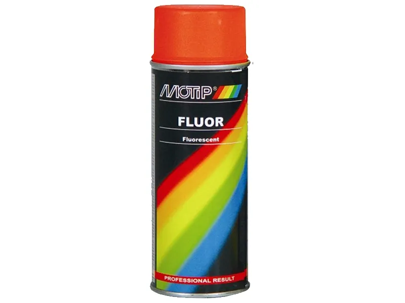 Motip Flouriserende spray rød/orange 400ml.