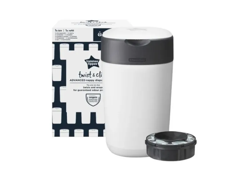 Sangenic 250790309, Tørr-bleiebøtte, Hvit, Plast, Monokromatisk