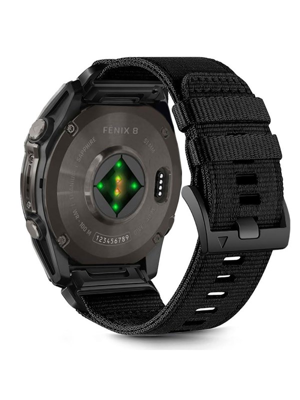 Tech-Protect Nylon Strap for Garmin Fenix 51 mm - Black