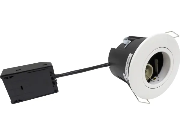 NORDTRONIC Uni Install G2, GU10, rund, mat hvid, inden- og udendørs brug