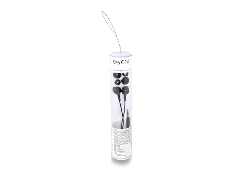 Ewent EW3584, Koblet med ledninger (ikke trådløs), 20 - 20000 Hz, Musikk, Hodetelefoner, Sort