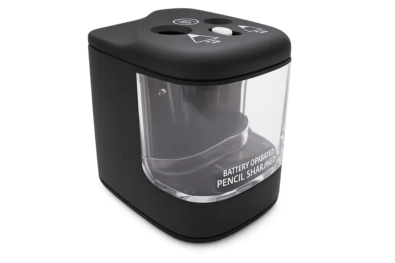 Blyantspidser bordmodel sort med batteri