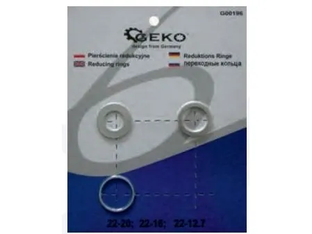GEKO reduksjon for skiver 3 stk. 22-20 22-16 22-12,7