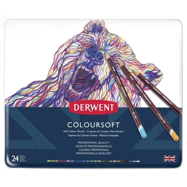 Derwent Coloursoft 24 stk tin æske