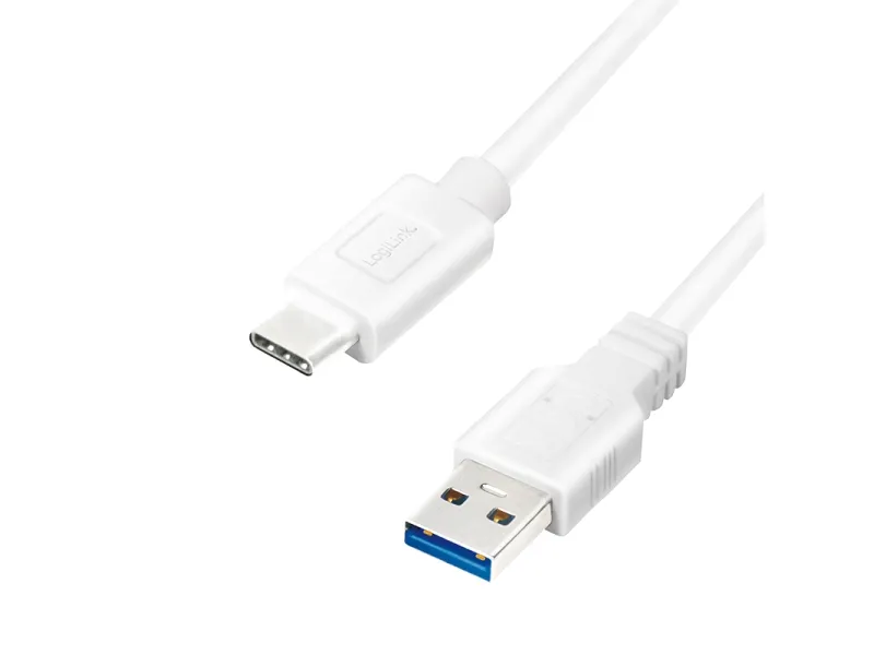 LogiLink CU0172, 0,15 m, USB A, USB C, USB 3.2 Gen 1 (3.1 Gen 1), 5 Gbit/s, Hvit