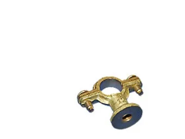 Rørbærer messing med vægflange 12 mm