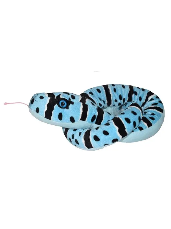 Wild Republic Colourful Plush Snake Blue Rock Rattlesnake 137 cm