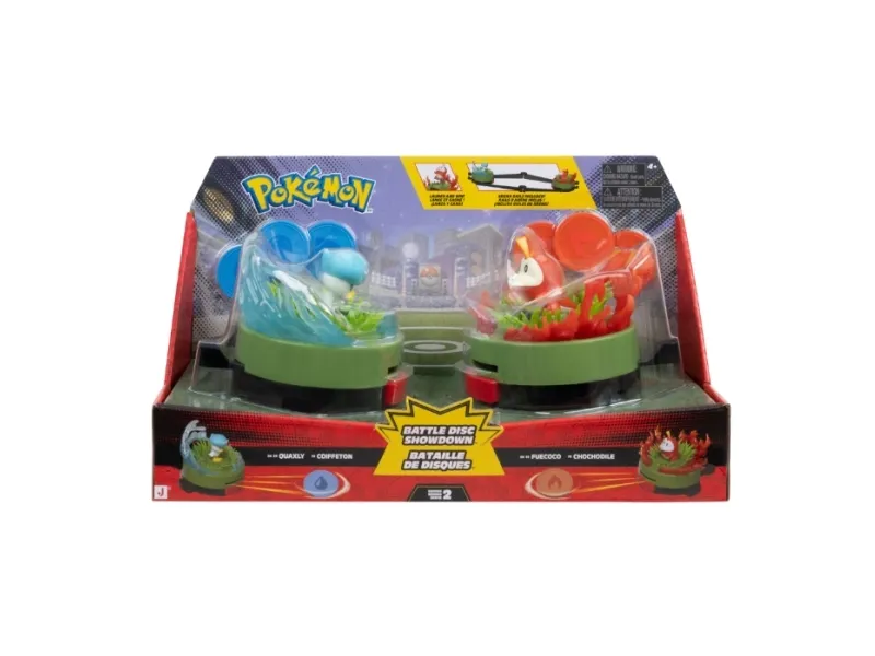 Pokemon BATTLE DISC SHOWDOWN QUAXLY VS FUECOCO