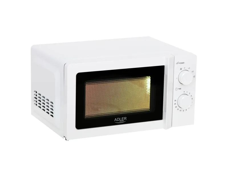 Adler mikrobølgeovn AD 6205 Frittstående, 700 W, hvit, 5, avriming, 20 L