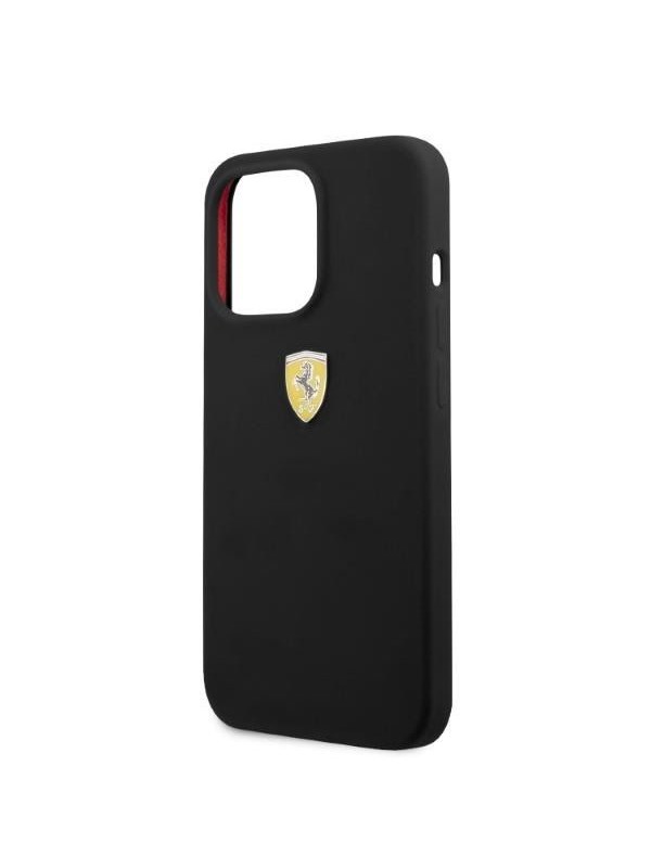 Ferrari Silicone MagSafe Case for iPhone 13 Pro / iPhone 13 - Black