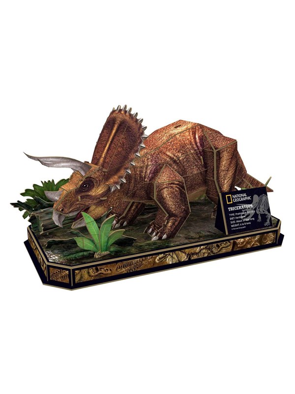 Cubic Fun 3D Puzzle National Geographic Triceratop 3D Puslespill