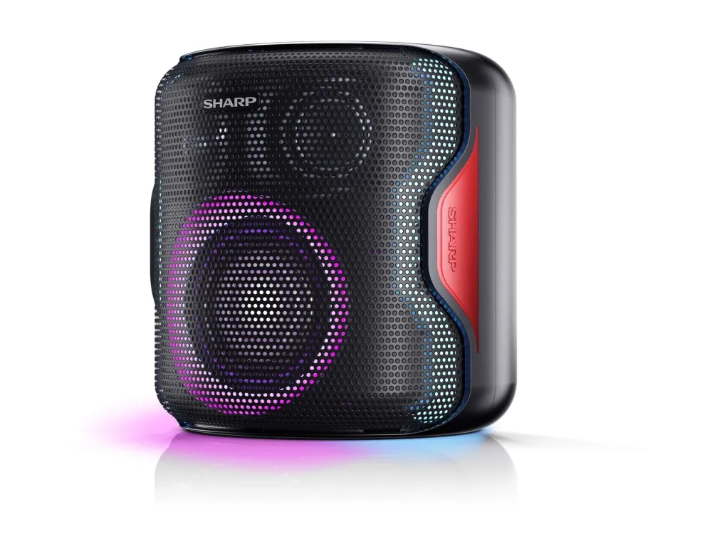 Sharp PS-921(BK) - Selskapshøyttaler - for bærbar bruk - 2,1 kanaler - trådløs - Bluetooth - 65 watt - svart