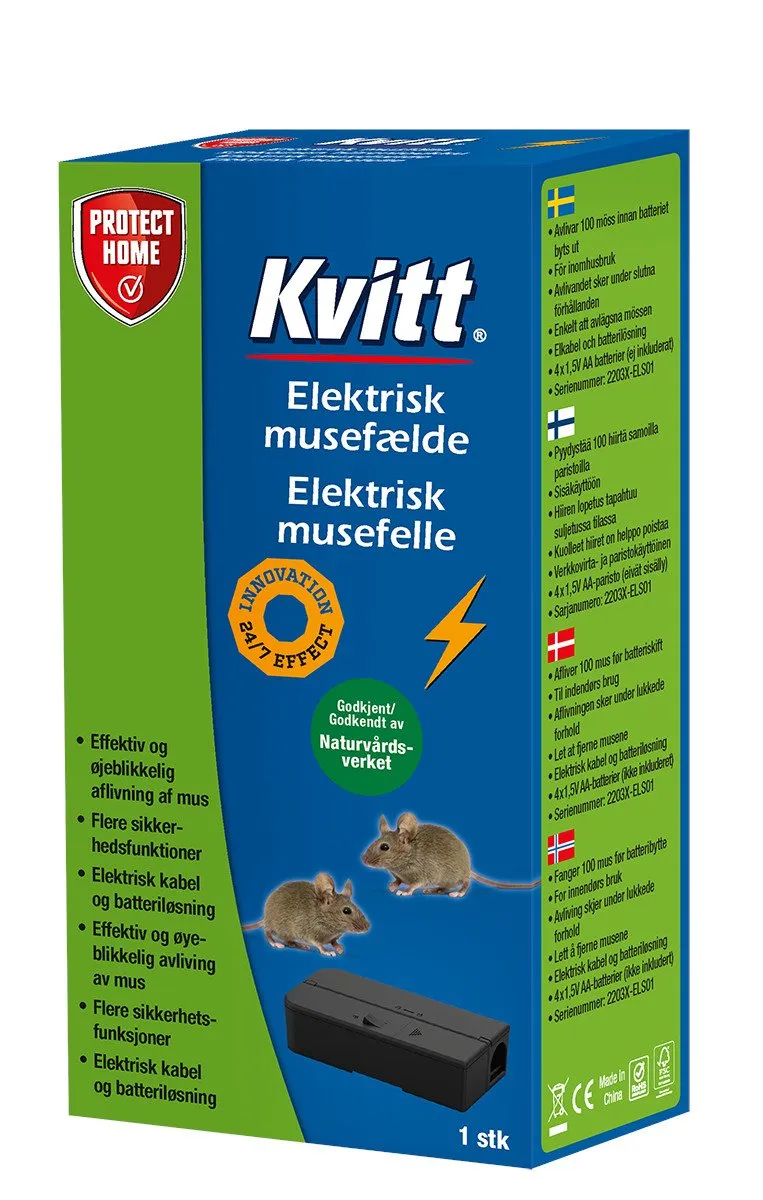 Kvitt® Elektrisk musefælde