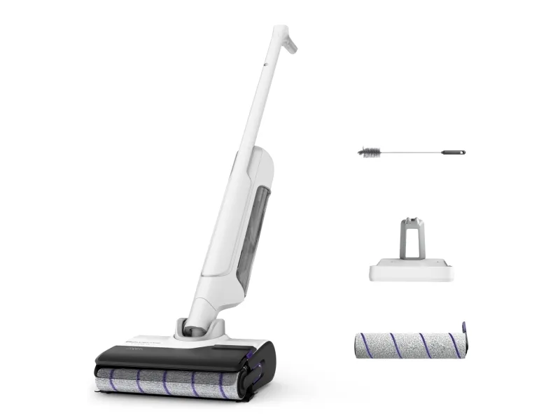 Rowenta X-Clean 10 GZ7540, Støvsuger med stang, Uten pose, Sølv, Hvit, 0,79 l, 0,67 l, Tørr & våt