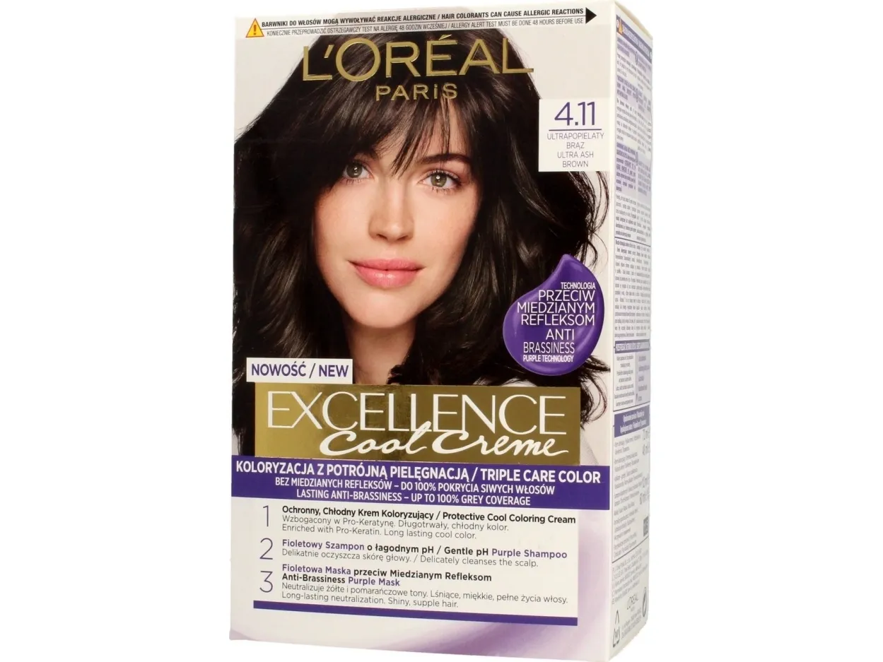 L'Oreal Paris Creme hårfarging Exellence 4.11 Ultra Ash Brown