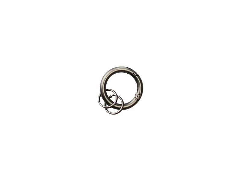 BASI 0006-0155, Nøkkelring, Sort, Grå, Rund, Unisex, 2 cm, 10 g
