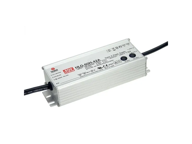 MEAN WELL HLG-60H-20A, 60 W, IP65, 90 - 305 V, 3 A, 20 V, 61,5 mm
