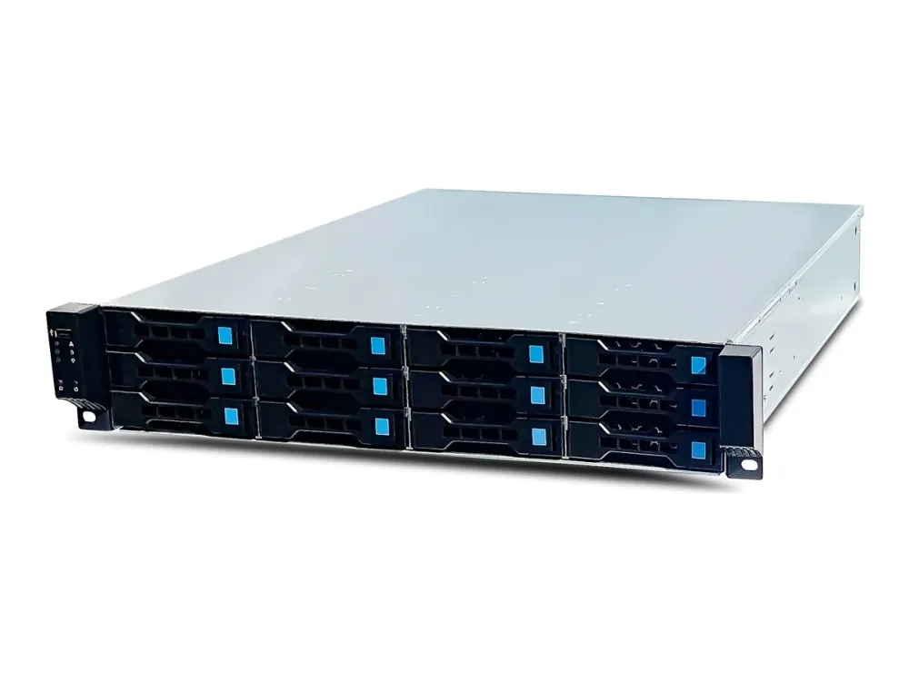 FANTEC SRC-2012X07-12G/6G - Rackmonterbar 2U - SSI CEB - SATA/SAS - hot-swap - ingen strømforsyning - svart, sølv - USB