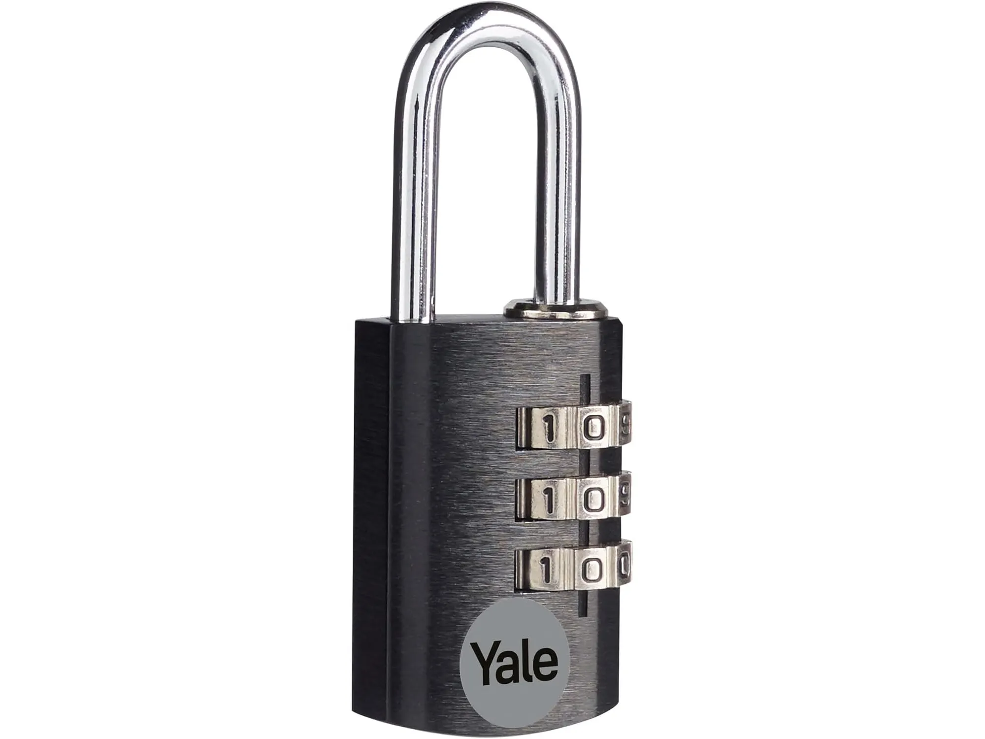 Yale YE3CB/20/121/1/BK, Tradisjonell, Kombinasjonslås, Svart, Aluminium, Stål, U-formet