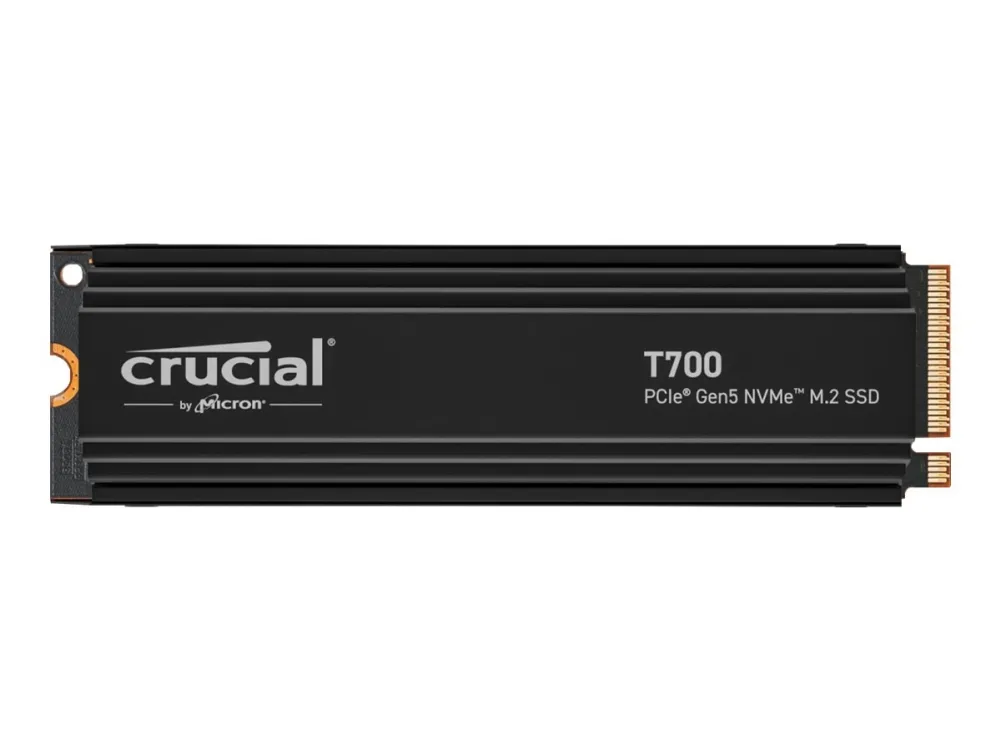 Crucial T700 2TB PCIe SSD med kjøleribbe