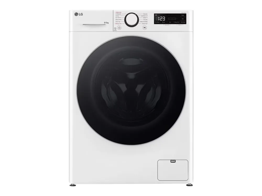 LG Serie R5 F2DR509S1W - Vaskemaskin/tørker - bredde: 60 cm - dybde: 53.5 cm - høyde: 85 cm - frontileggelse - 9 kg - 1200 rpm - hvit