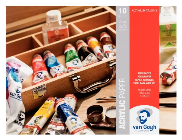 Van Gogh akrylpapirblokk | 24 x 32 cm, 370 g, 10 ark