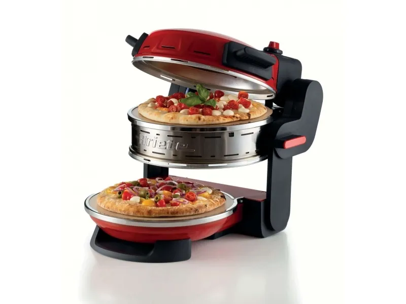 Ariete 0927/00, 2 pizza(er), Rød, 32 cm, 400 °C, Stein, 2300 W