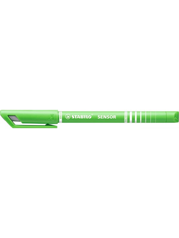 STABILO SENSOR 189 fineliner with cushioned tip light green  adapts to the writing pressure - 4 pcs