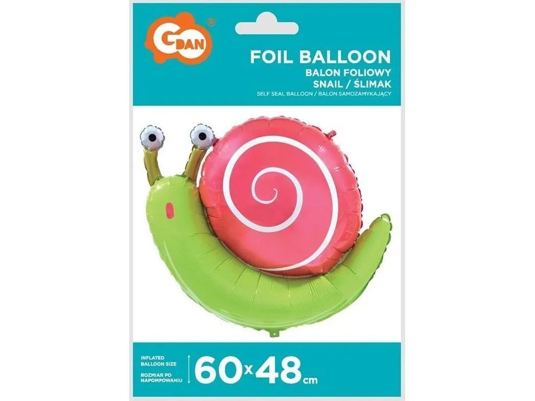 GoDan folieballong snegl 60x48 cm
