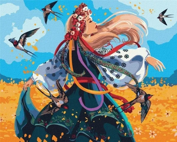 Mal etter tall - ukrainske kvinner 40x50 cm