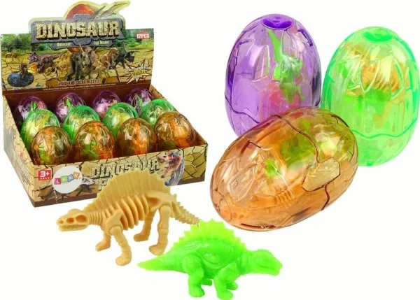 Figur LeanToys Duże Jajo Dinozaura 2 Figurer Jajko Dinozaury 9 cm