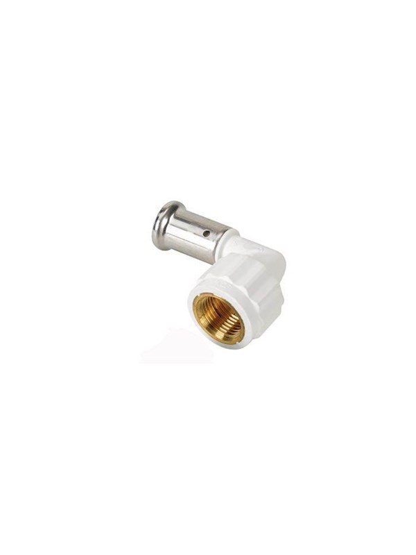 Henco bent 90° female iron adapter 16 mm x 12