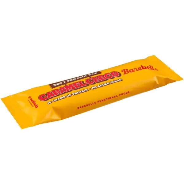 Protein Barebells Soft Caramel 55g - med 12 stykker.