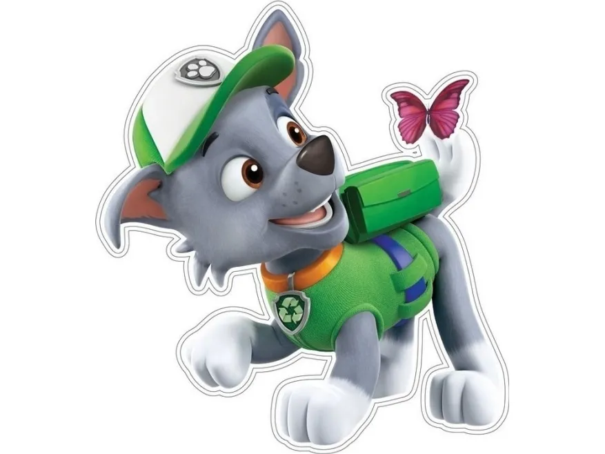 Paw Patrol veggklistremerke med Rocky - 22 x 22 cm
