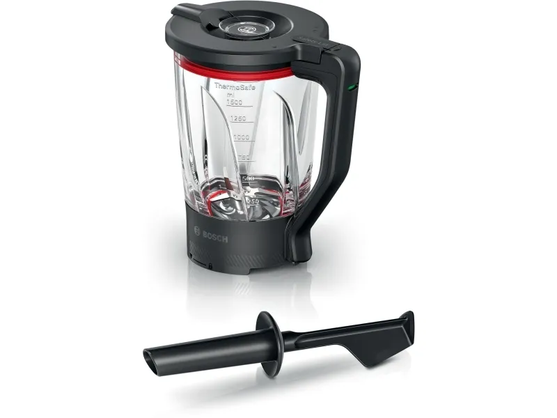 Bosch MUZS6MX, Tilbehørssett, 1,5 l, Rustfritt stål, Svart, Gjennomsiktig, Glass, Plast, Food processor series 6