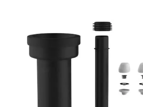 Grohe ferulesæt forlænget - 300mm/ø45/90mm t/hængetoilet sort 120811