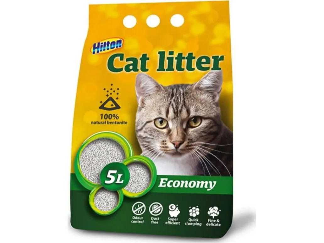 HILTON bentonit economy klumpende kattegrus - 5 l