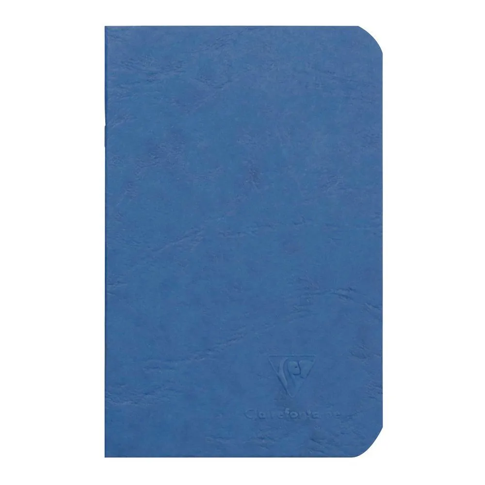 Clairefontaine Age Bag Blå Notesbog 9x14cm, 96 sider/48 ark, 90gram hvidt papir, Ulinieret, karton omslag