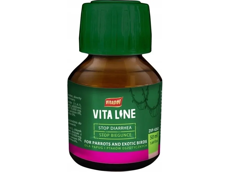 Vitapol Vitaline stopp mot diaré for eksotiske fugler, 50 ml
