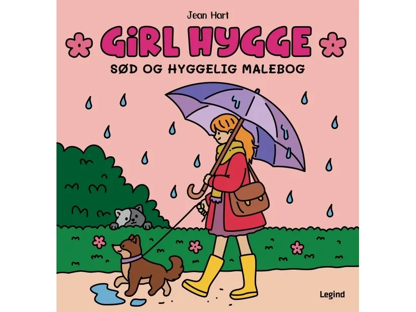 Fargeleggingsbok: Girl Hygge - Cozy Coloring | Jean Hart | Språk: Dansk