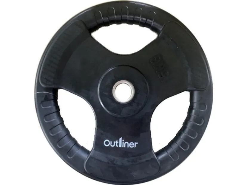 Gummivektplate med håndtak 15 kg