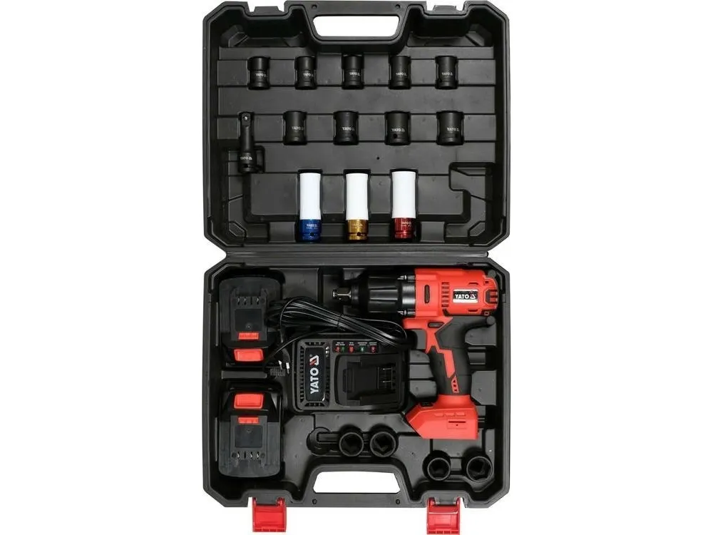 YATO SLAGSNØKKEL 18V LI-ION 1/2 2x3,0Ah / 21 stk.