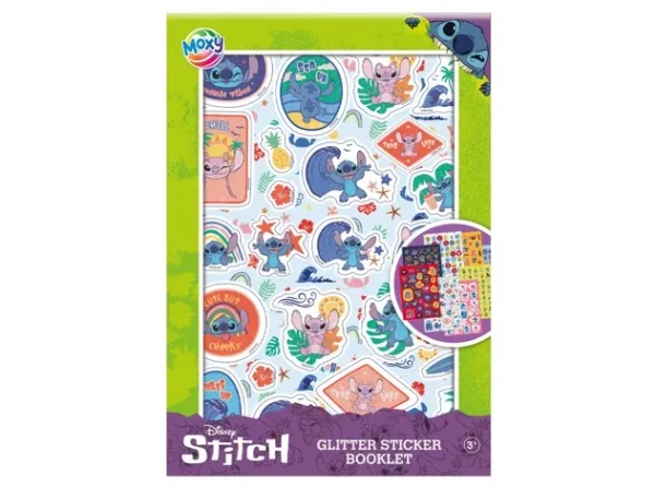 Stitch, klistremerker med glitter