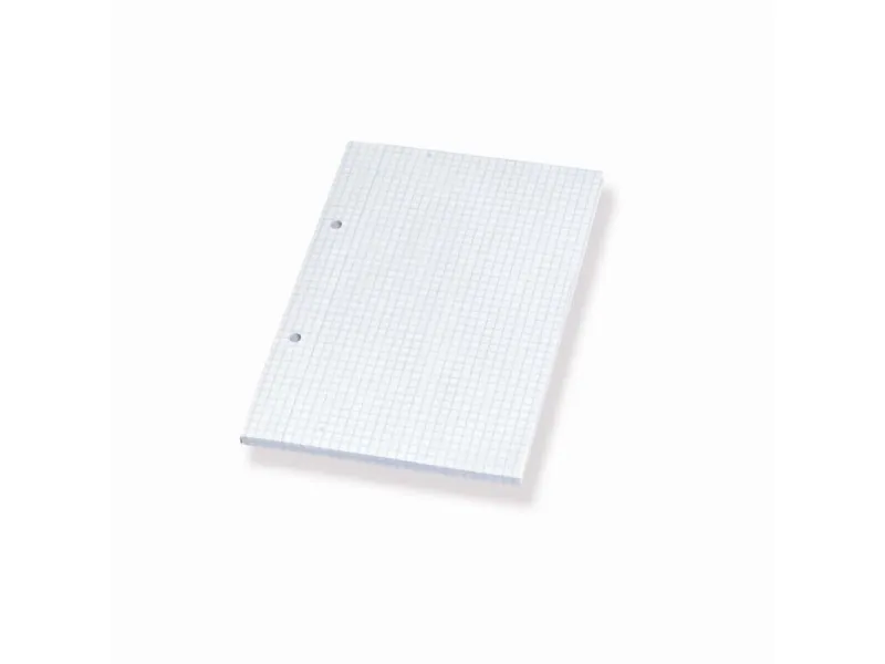 Notesblokke, Bantex A5, kvadreret, 2 huller, 200 sider, grå, pakke med 5 stk