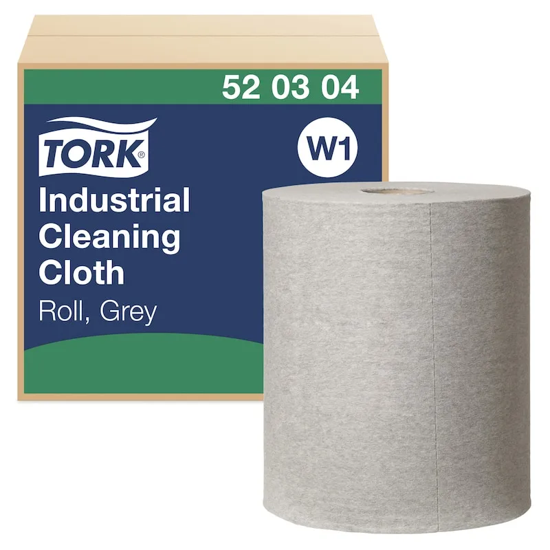 Tørkeklut Tork W1 Industrirull 1-lags 43 cm, grå