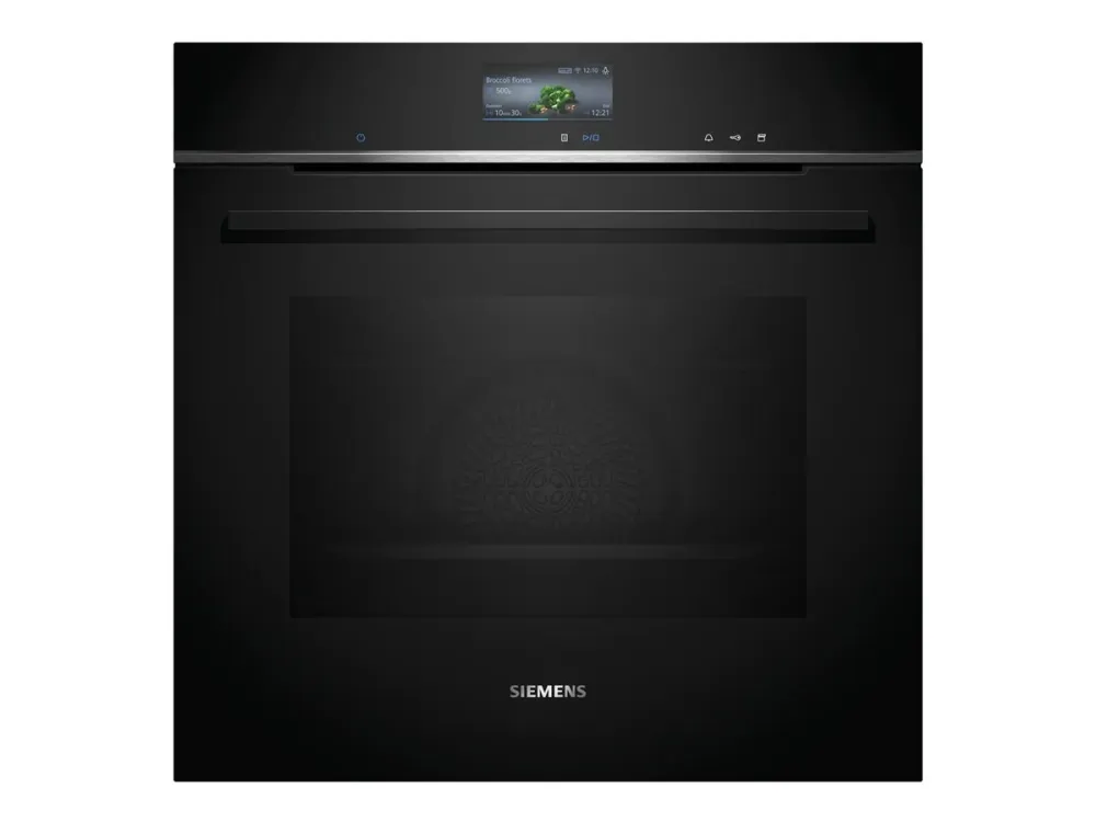 Siemens iQ700 HS736G1B2 - Ovn - med dampfunksjon - innebygd - Wi-Fi - fordypning - bredde: 56 cm - dybde: 55 cm - høyde: 58.5 cm - med selvrens - Klasse A+ - svart