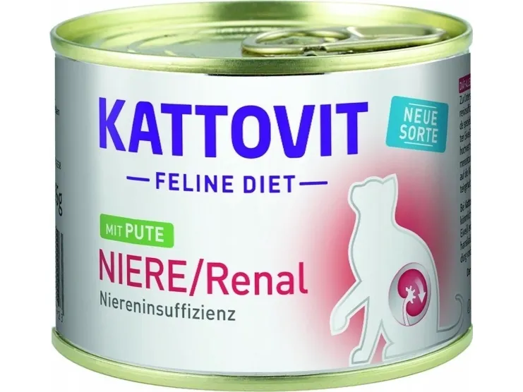Kattovit våtfôr 185 g NIERE/RENAL kalkun /12