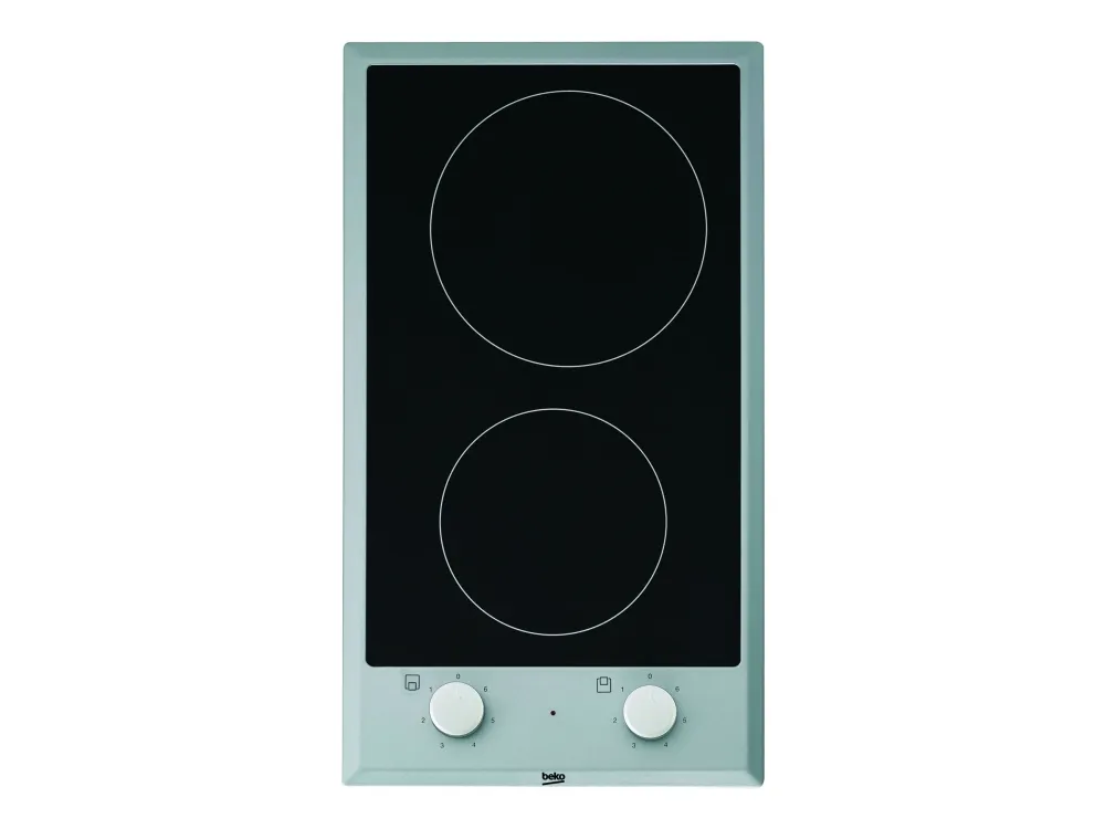 Beko HDCC 32200 X - Keramisk komfyrtopp - 2 plater - Nisje - bredde: 27 cm - dybde: 49 cm - med pynt av rustfritt stål - svart