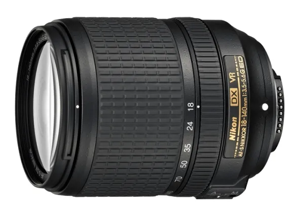 Nikon AF-S DX NIKKOR 18-140 f/3.5-5.6 G ED VR, Telefoto-zoom, 17/12, 18 - 140 mm, Bildestabilisator, Nikon F, Nikon DX, Auto-fokus